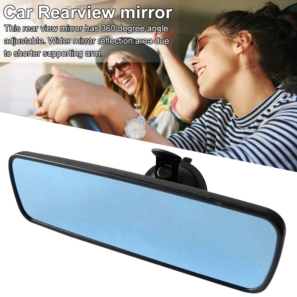 

Автомобильное зеркало заднего вида с антибликовым покрытием универсальная присоска для салона автомобиля грузовика синее зеркало широкоу...