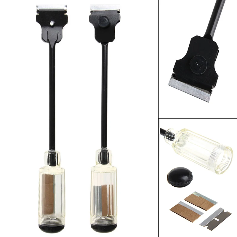 

Car Sticker Paint Long Reach Scraper Remover Tool Extension Handle & Razor Blade