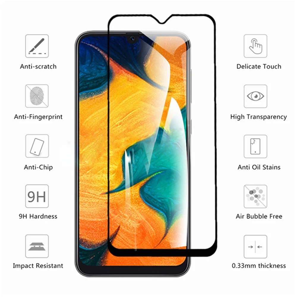 2 в 1 для Samsung Galaxy A20 защита экрана sansung Защитное стекло объектива камеры пленка