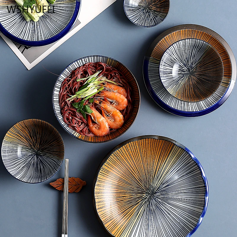 1 шт. столовая посуда ручной росписи в японском стиле стандартная керамическая