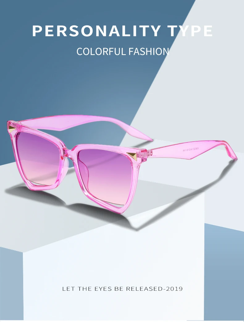 Longkeader, фирменный дизайн, кошачий глаз, солнцезащитные очки, женские, цветные, классические, винтажные, радужные, солнцезащитные очки, анти-УФ, Ocolus De Sol