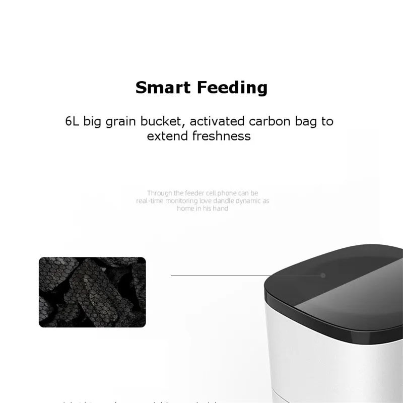 

Wifi Video Version Pet Automatic Feeder 6L Pet Food Dispenser APP Control Voice Recording Timing Pet Dog Food Bowls Dispenser