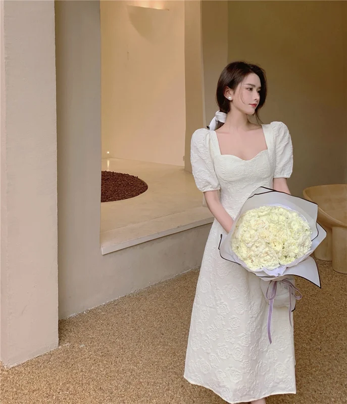 Женское кружевное платье в Корейском стиле Элегантное повседневное элегантное