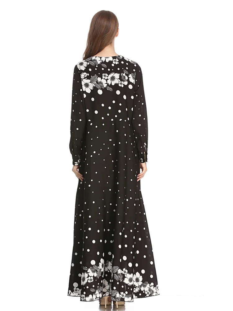 

Ramadan Abaya Dubai Muslim Dress Women Print Big Swing Caftan Marocain Long Robe Kaftan Turkey Muslim Fashion Vestido Clothing