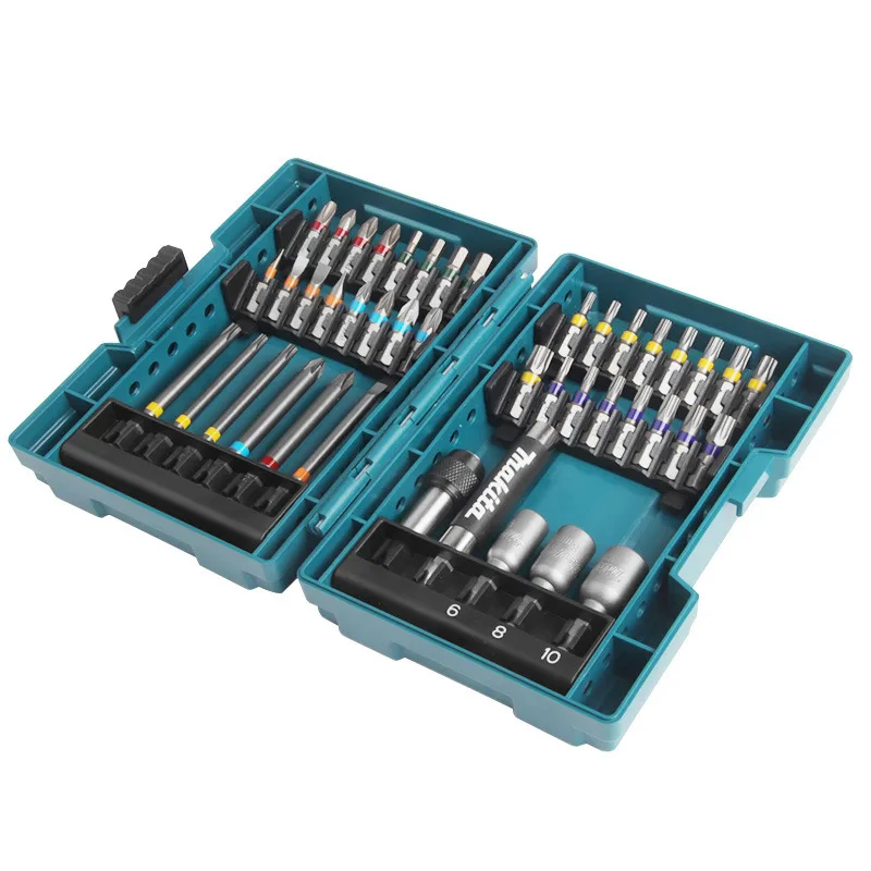 Makita Impact Screwdriver Color Box Drill Bit Set 43 6.35mm Combination Electric Original | Инструменты