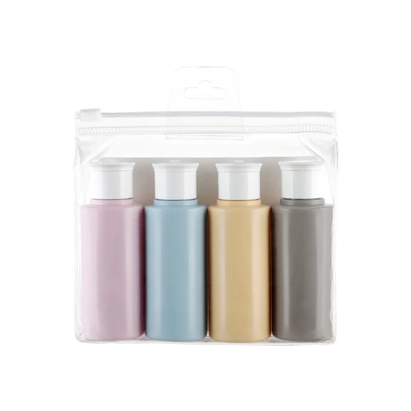 

3/4PCS Travel Bottles Set Colorful PEH Hose Bottle 60ml Lotion bottle Shampoo Shower Cream Cosmetic Bottles