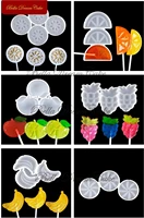 various fruit applegrapebananaorange lollipop silicone mold chocolate candy mould for birthday cake decorating tools bakeware