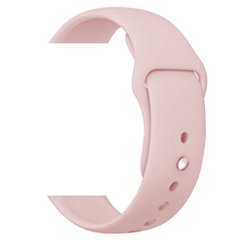 

Ремешок из мягкого силикона для Apple Watch Series 5 4 3 2 1 38 мм 42 мм, спортивный резиновый браслет для Iwatch 40 мм 44 мм