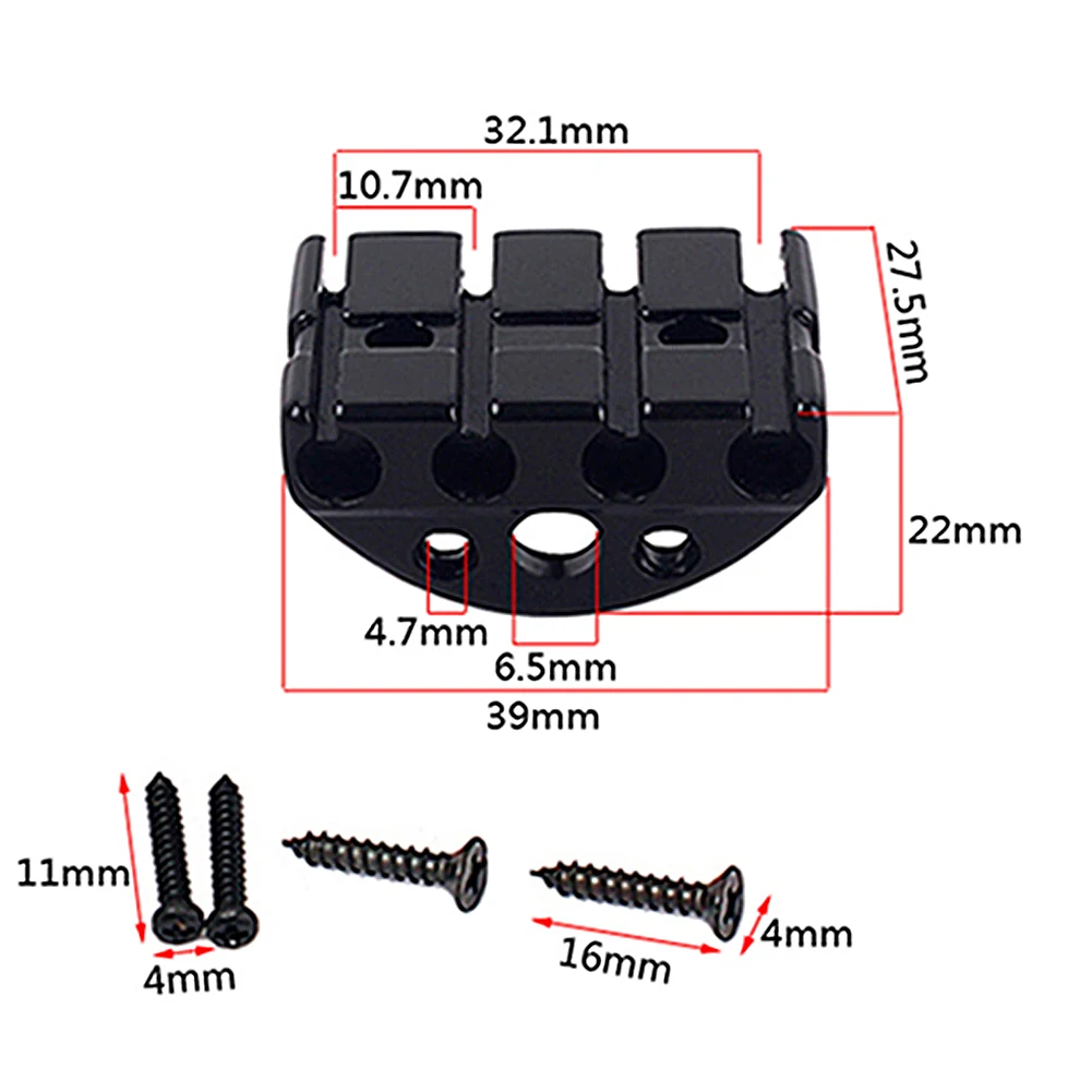 Портативный 4 струнная Безголовый бас гитары Блокировка моста винтовые части DIY