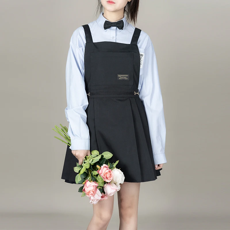 Cross Back Cotton Canvas Kitchen Household Apron Woman Baking Cooking BBQ Nail Florist Gardening Pinafore Restaurant Overalls