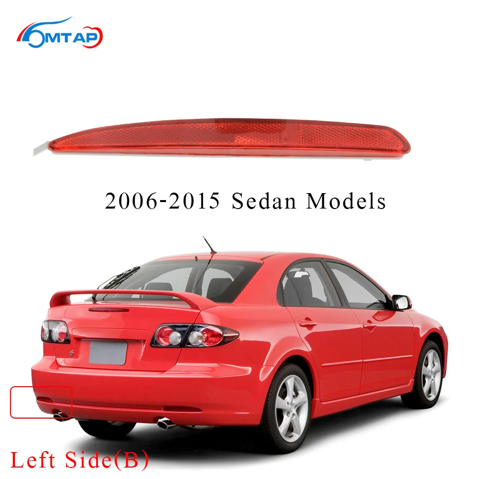 Отражатель заднего бампера Garnish противотуманная фара для Atenza Mazda 6 GG Sedan/Wagon 2002 2003 2004 2005 2006 2007 2008 - Цвет: LH-Sedan(06-15)