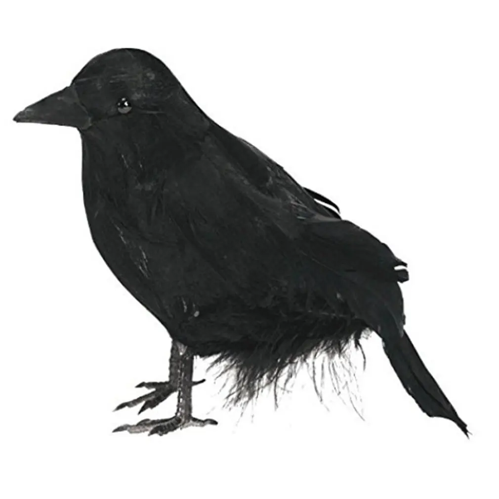 

Crow Decoration Artificial Crow Model Simulation Feather Crows Halloween Durable Fashionable Decoration