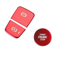 1 pair electronic handbrake p light button sequin protector 1 pcs one key start ignition key switch sticker