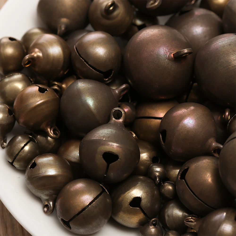 10 шт. медные колокольчики из бронзы и меди в стиле ретро|Рождественские колокола|