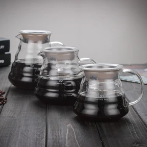 European Creative Handle Coffee Pot Cloud Pot Water Pot Coffee Pot Hand-made Glass Pot Glass Coffee Pot Glass Teapot Filter