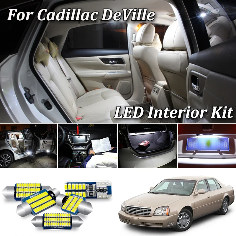 

100% фонарь для салона автомобиля Cadillac DeVille, светодиодная подсветка для салона автомобиля, верхнего освещения багажника, Освещение номерного ...