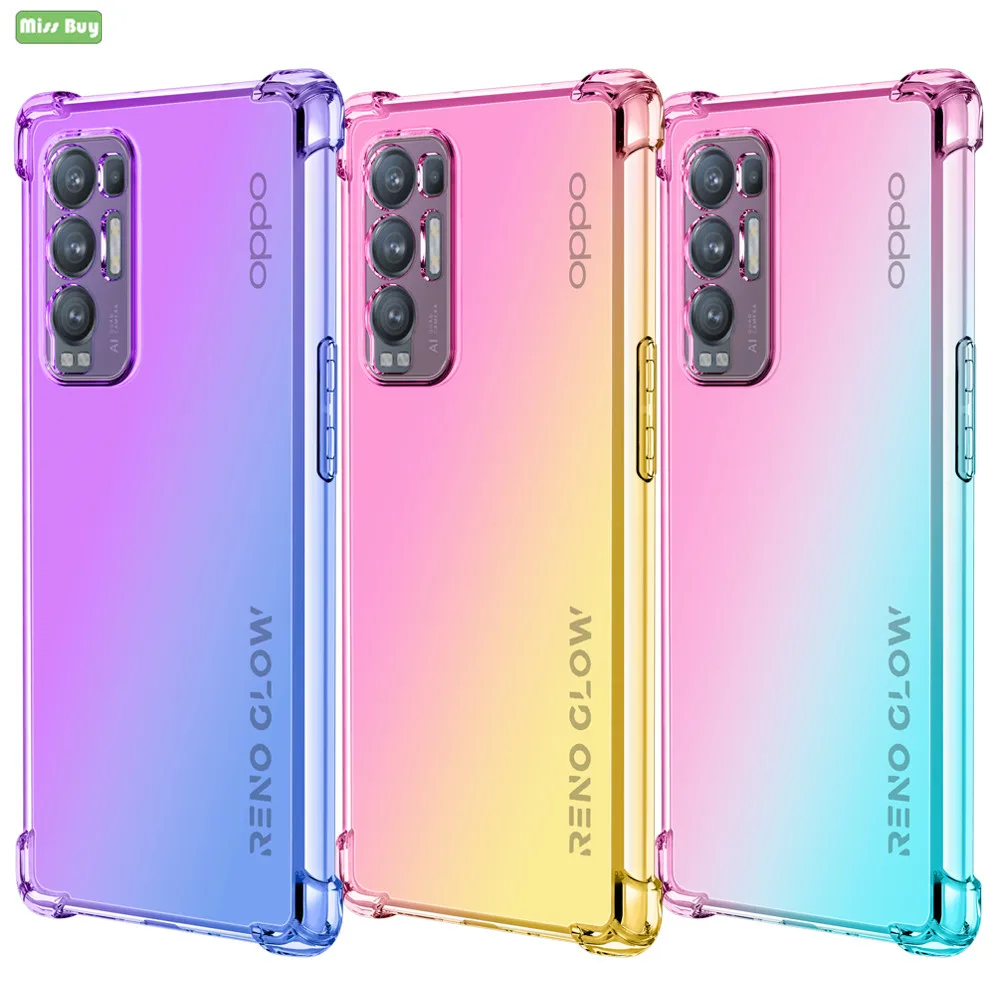 transparent gradient color phone cases for oppo realme narzo 50i narzo 50a realme gt neo2 realme 8i a55s 5g soft silicone cover free global shipping
