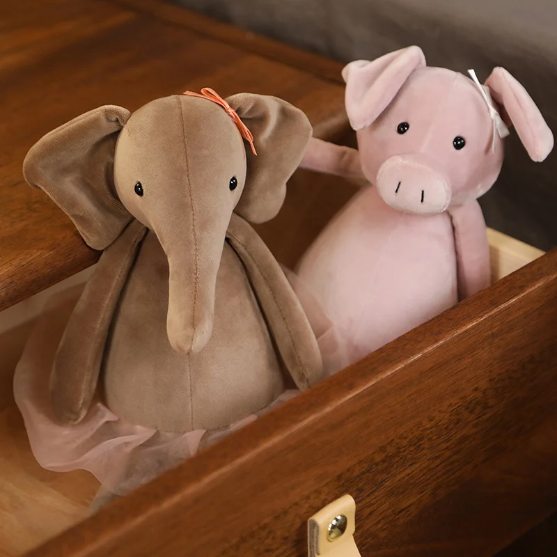 

1pc 35/50cm Cute Stuffed Soft Animal Elephant Doll Kawaii Cartoon Pig Plush Toy For Children Kids Toy Gift for Girls