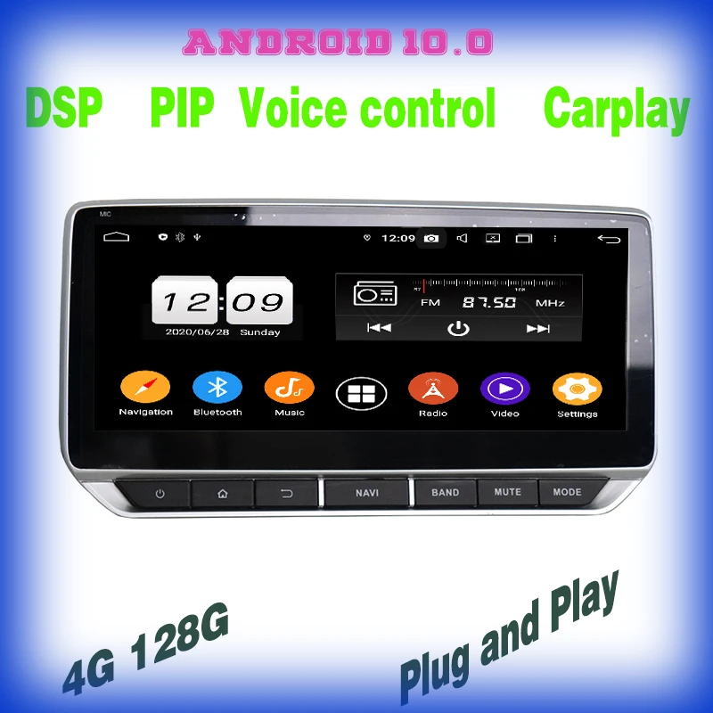 Автомобильный радиоприемник PX6 с голосовым управлением android 10 0 gps dsp плеер для Nissan
