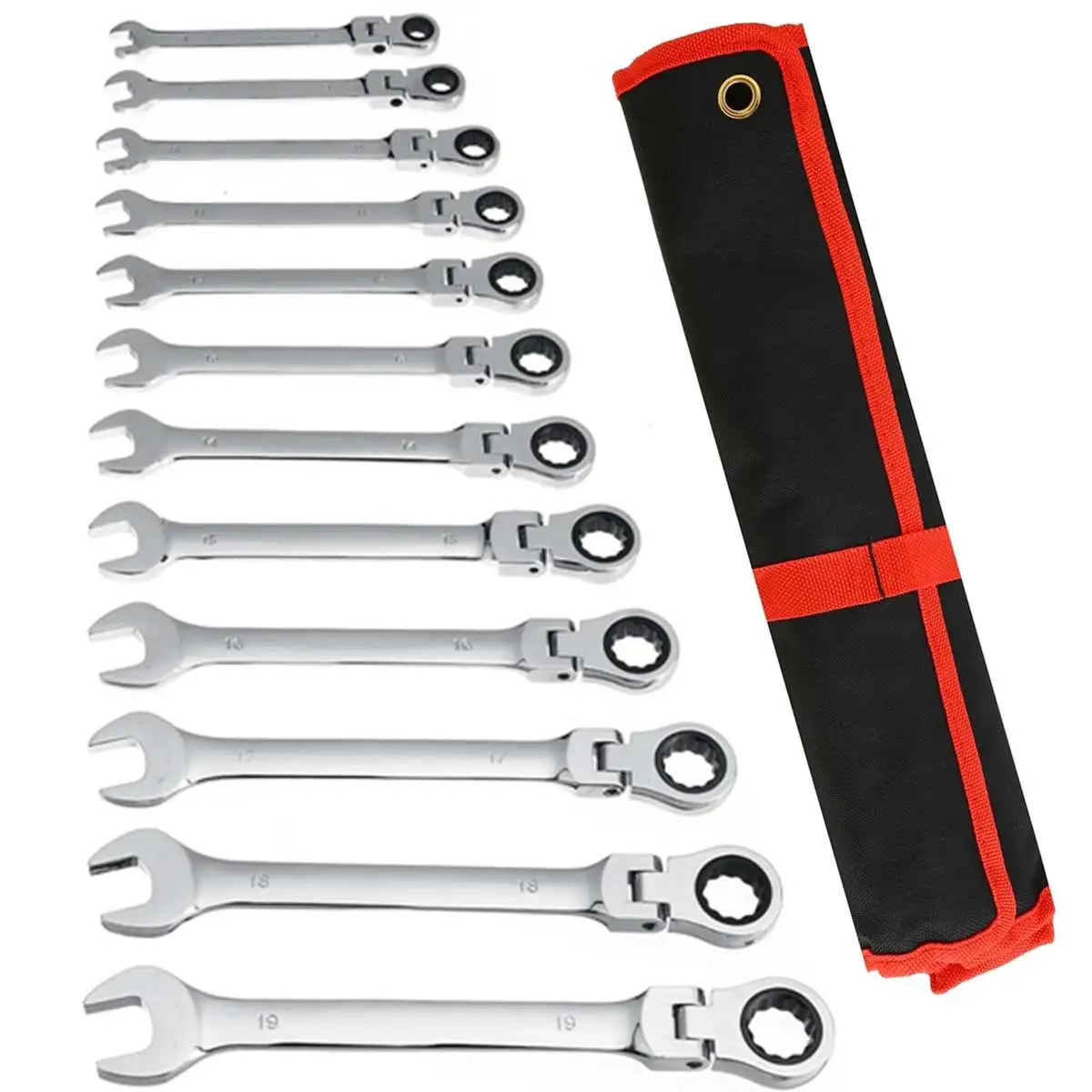 

Key Wrench Set Car Repair Spanner Kit Hand Tool Ratchet Wrench Chrome Steel Movable Head Set Tool Wrench Universal Key