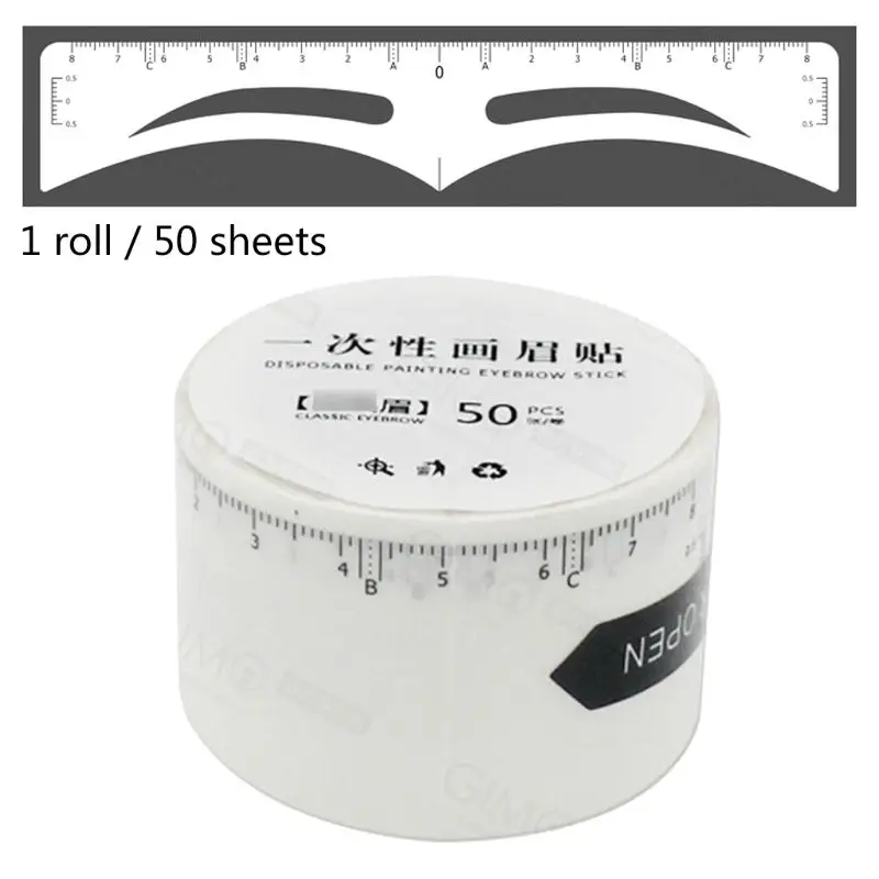 

50pcs Girl Eyebrow Stencils Disposable Grooming Templat Sticker Optional Stylles X7YB
