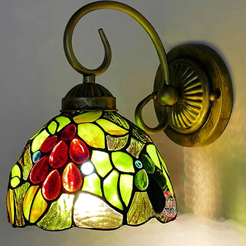 

Настенный светильник QIANSHUFAN Tiffany из витражного стекла