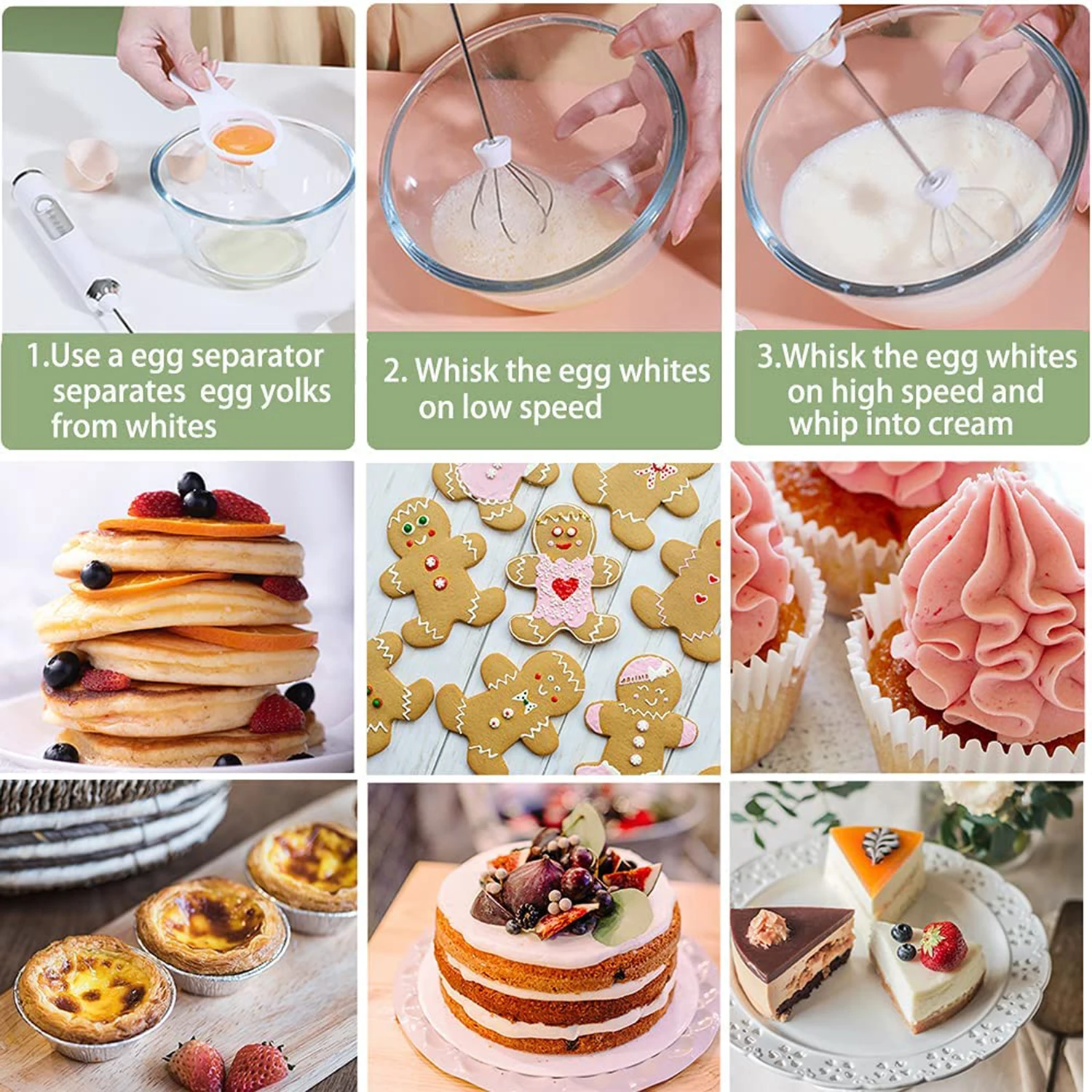 Новинка ручной вспениватель молока YAJIAO с 3 скоростями венчик из нержавеющей