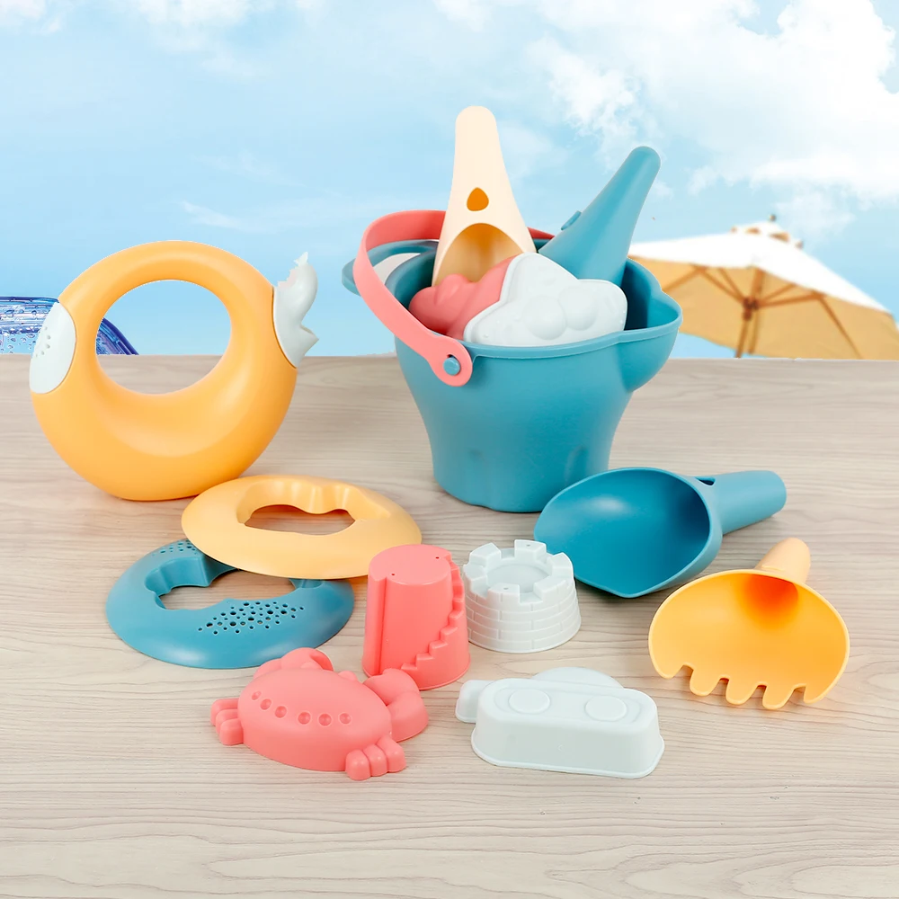

Kids Beach Toys 14Pcs Baby Beach Play Set Children Sandbox Set Summer Sand Play Sand Water Game Beach Play Cart