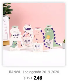 JIANWU 1 шт., план,, 365 дней, настенный бумажный календарь, ежедневник, заметки, очень большой, для обучения, чтобы сделать список, kawaii, школьные принадлежности