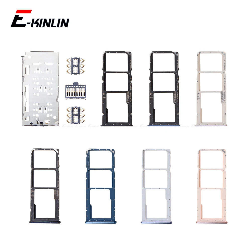 Micro SD / Sim Card Tray Socket Adapter For HuaWei Y9 2019 2018 Connector Holder Slot Reader Container