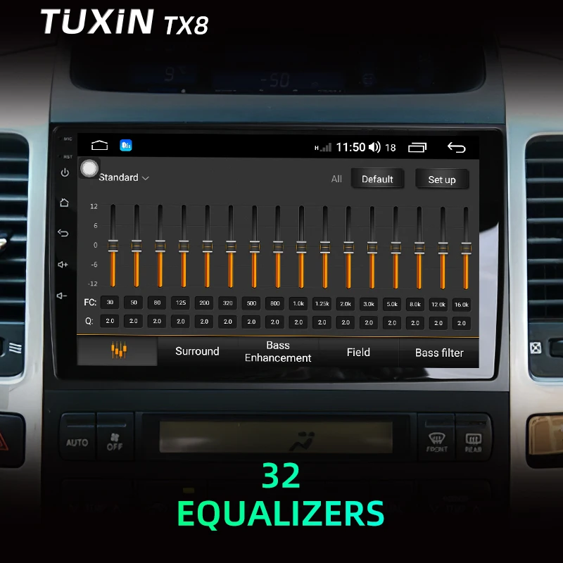 TUXIN 2 Din Android Магнитола для Toyota Land Cruiser Prado 3 J120 2004 2005 2006 2007 2008 2009 8.1 Автомобильный