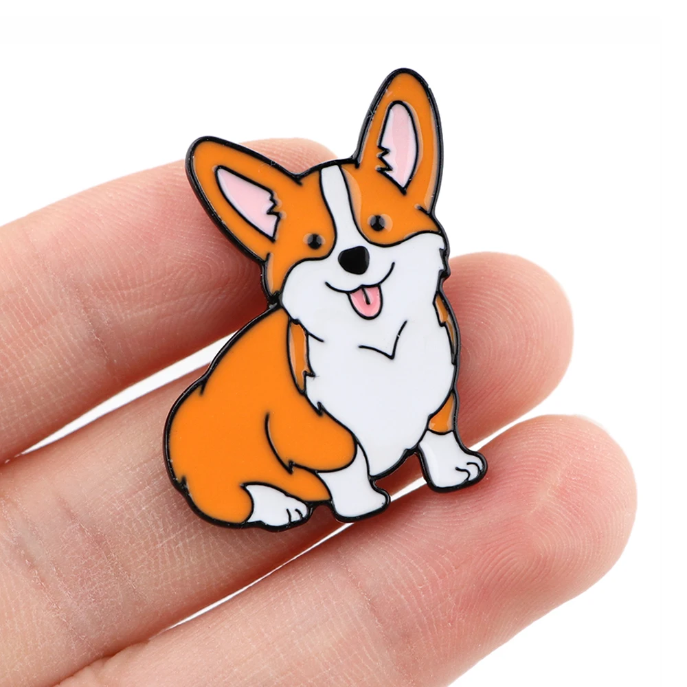 Corgi Cute Dog Collection Enamel Pins for Clothes Badges on Backpack Lapel Pin Decoration Gifts for Friends Jewelry Accessories