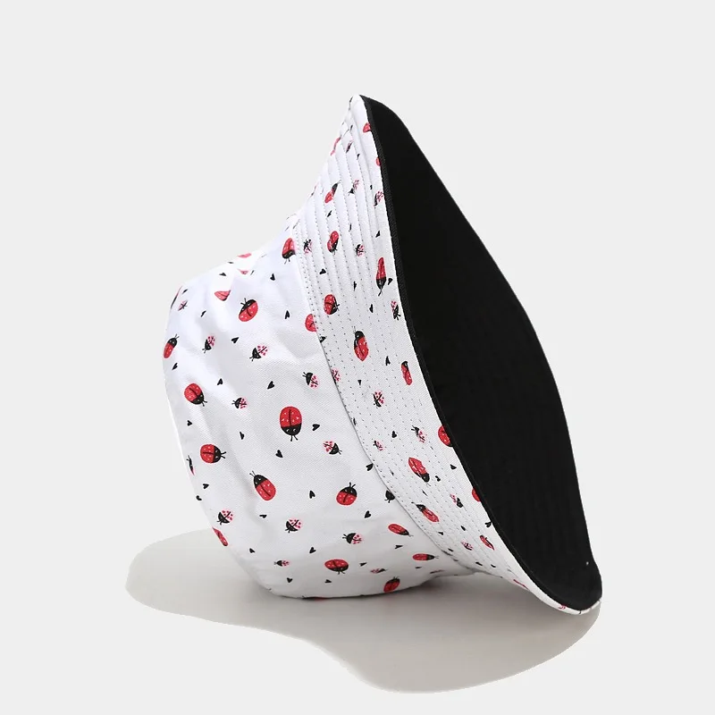 

2021 Cartoon Print cotton Bucket Hat Fisherman Hat Travel Hat Sun Cap Hats for Men and Women 347