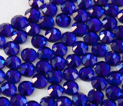 

Free shipping~! .SS6~ss30 cobalt Color Flat Back DMC Hot Fix Rhinestone.
