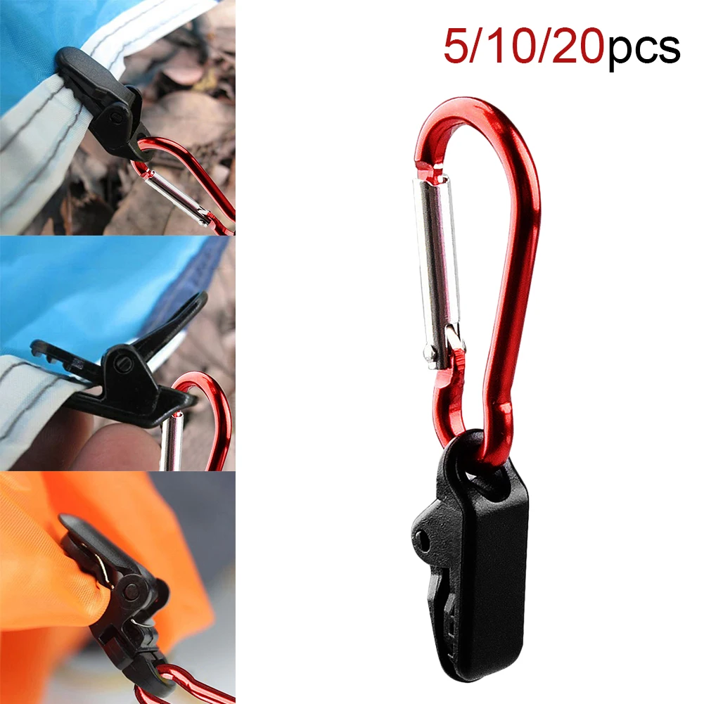 

Tent Hook Plastic Windproof Clamp Set Survival Grommet Tent Clips Buckle Awning Tarp Fixed Outdoor Camping Tent Accessories