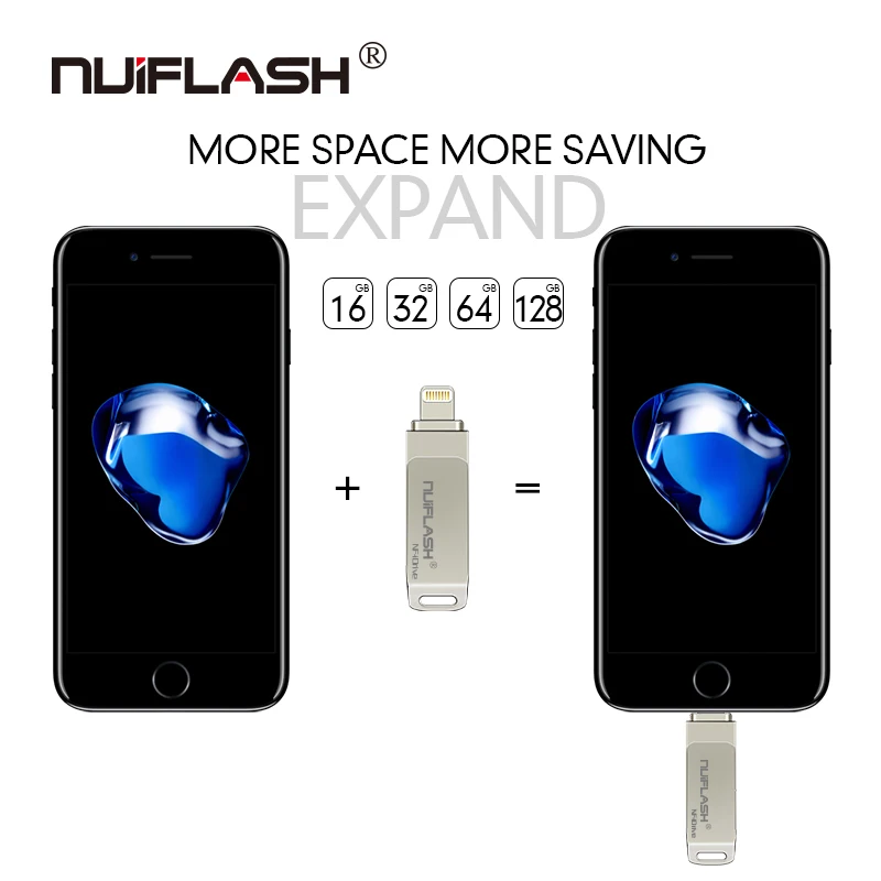 

Usb Flash Drive For iPhone 5 5S 6 6Plus 6S 7 7Plus 7S 8 8Plus X & iPad Pendrive USB/Lightning Disk On Key 128GB 64GB 32GB 16GB