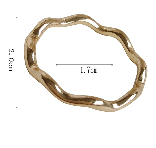 Красивое волнистое Золотое кольцо для помолвки повседневные Простые Женские