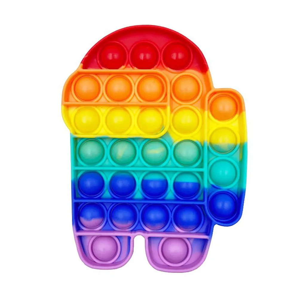 

Pop Fidget Reliver Stress Toys Rainbow Push It Bubble Antistress Toys Adult Children Sensory Toy To Relieve Autism Shipping Free