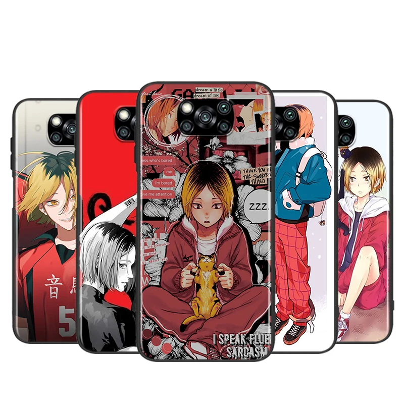 

Kozume Kenma Haikyuu Anime For Xiaomi Poco X3 NFC F3 GT X2 M3 M2 5G Pro Mi A3 Lite 9SE CC9 Soft Black Phone Case Shell
