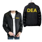 Куртка на молнии с логотипом DEA, полиция США, Мужское пальто большого размера, Мужская ветровка 7XL, уличная одежда в стиле Харадзюку, DEA POLICE