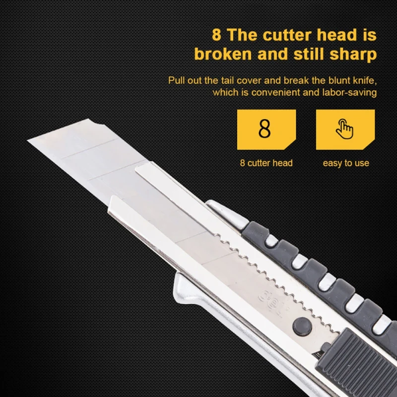 

2021 New Style Hot Sale DL4256 Aluminum Alloy Utility Width 18mm Total Width 42mm Sliding Blade Knife a variety of scenarios