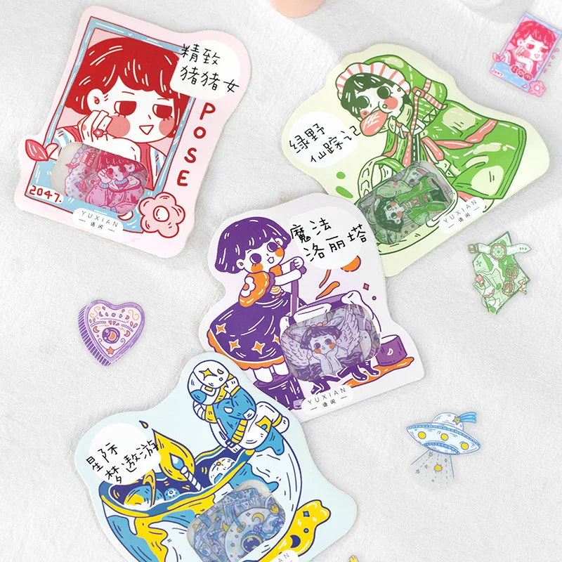 

40 шт./лот Kawaii канцелярские наклейки Мультяшные девушки дневник планировщик декоративные мобильные наклейки Скрапбукинг DIY крафт стикер