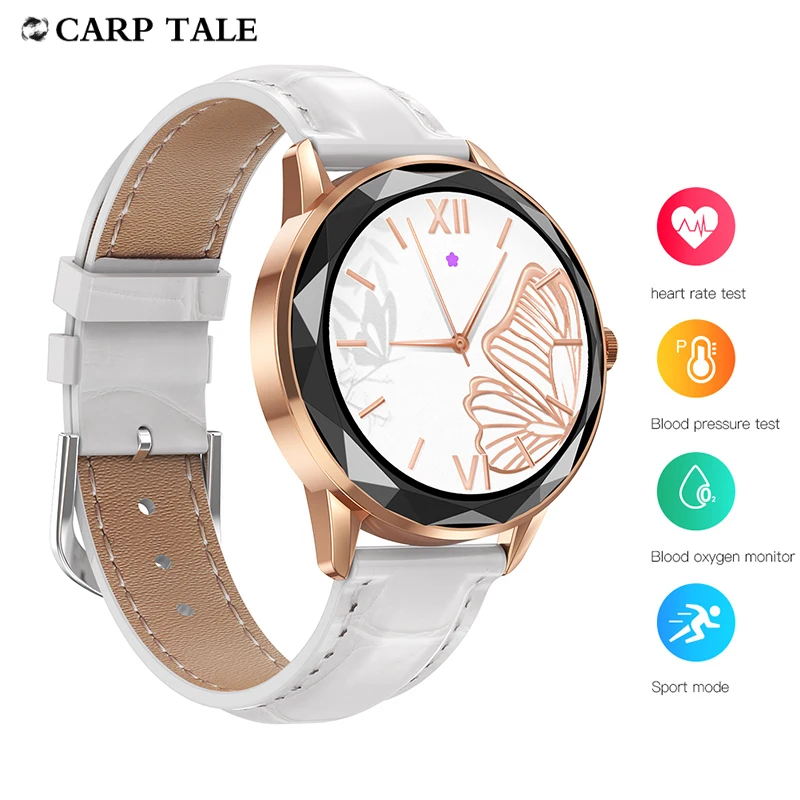

smart watch woman 2021 round screen play music Women's health Phone information display smart bracelet for apple huawei xiaomi