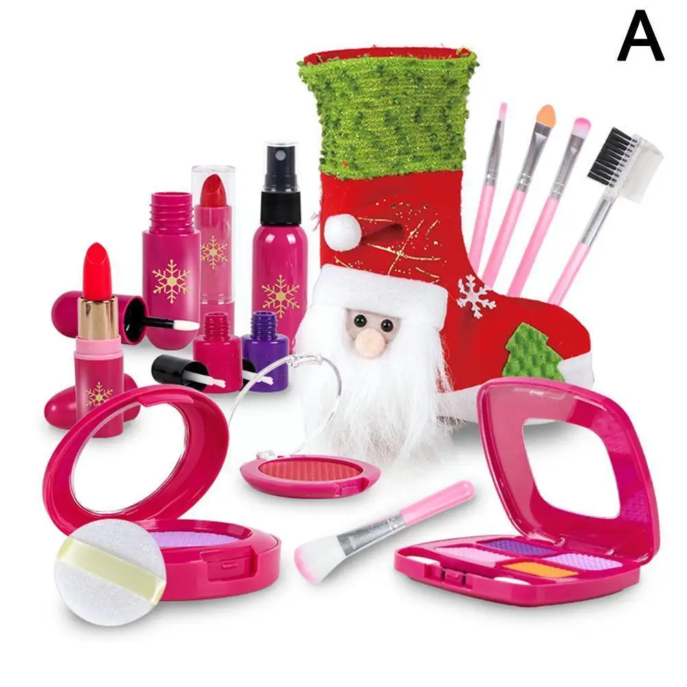 

A Set Of Girls Dress Up Simulation Cosmetics Toy Set Set Christmas Box Gift Cosmetic Box Girls Travel Holiday Toy A7T4