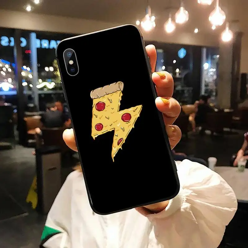 

Delicious Food Pizza funny cartoon high quality Phone Case funda for iPhone 11 12 pro XS MAX 8 7 6 6S Plus X 5S SE 2020 XR