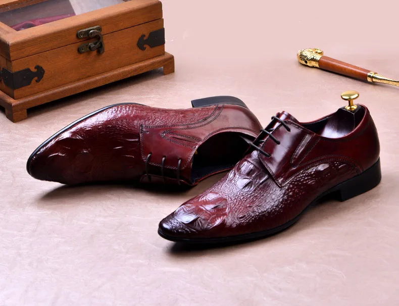 

QYFCIOUFU Brand Men Oxford Shoes High Quality Genuine Cow Leather Shoes Men Business Suits Luxury Male Leather Dress Men Shoes