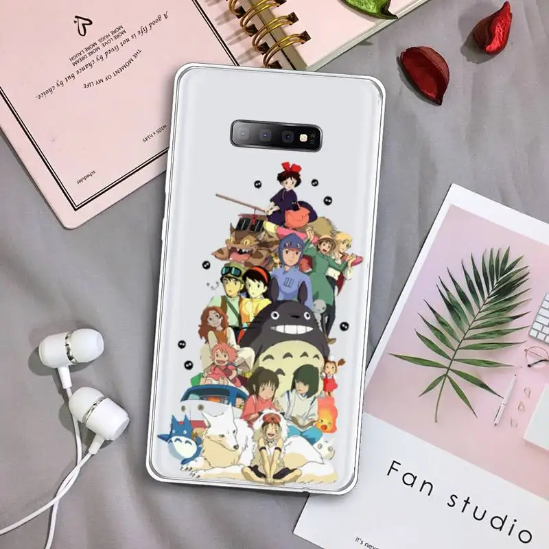 

Totoro Spirited Away Ghibli Miyazaki Anime Phone Case Transparent For Samsung Galaxy A 71 21s S note 8 9 10 plus 20 ultra