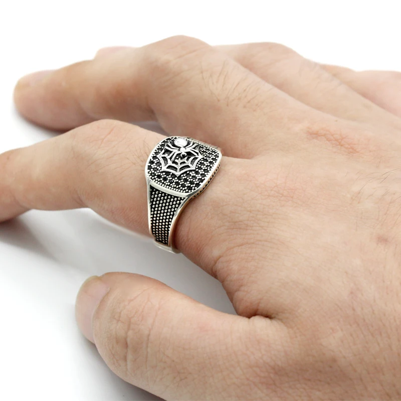 Женское кольцо в турецком стиле ретро с пауком ювелирное изделие из