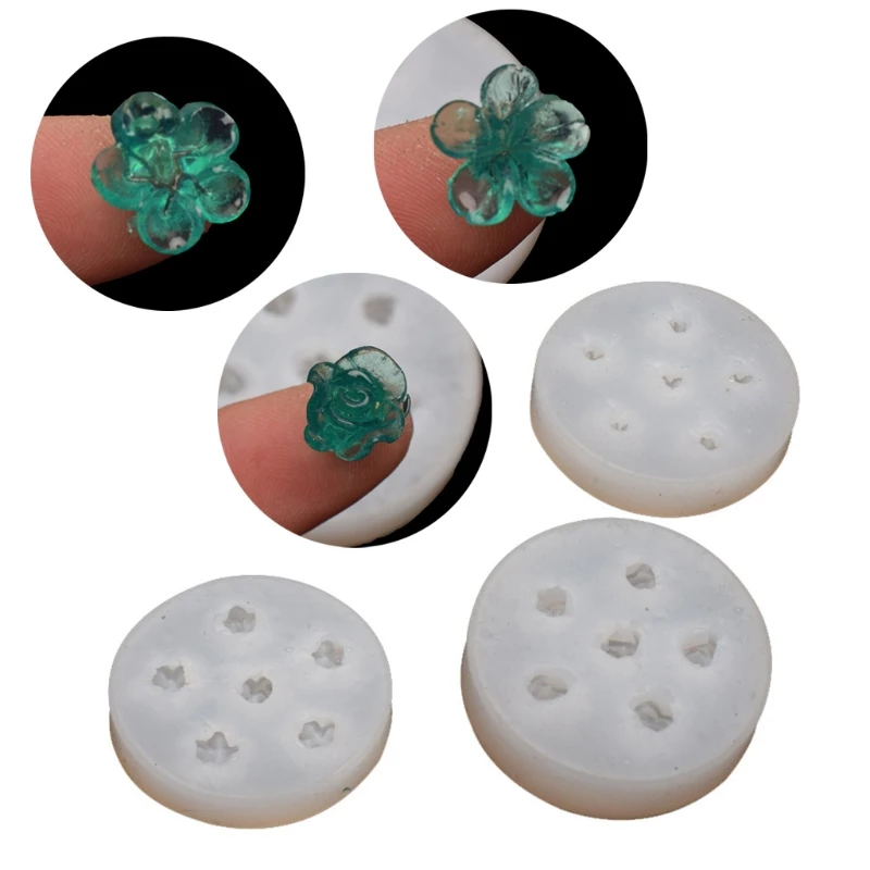 

3 Styles Cute 3D Rose Flower Resin Casting Mold Cherry Floral Pendant Epoxy Resin Molds Flower Jewelry Making Craft Tool J60E