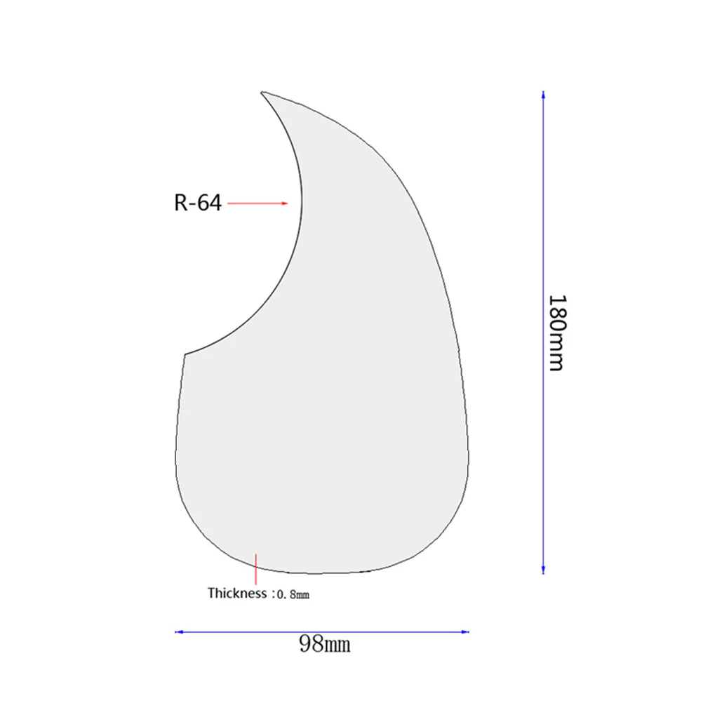 

1 Pc Guitar Pickguard Anti-Scratch Guard Plate Self-adhesive Pick Guard Sticker for Acoustic Guitar Parts 128mm